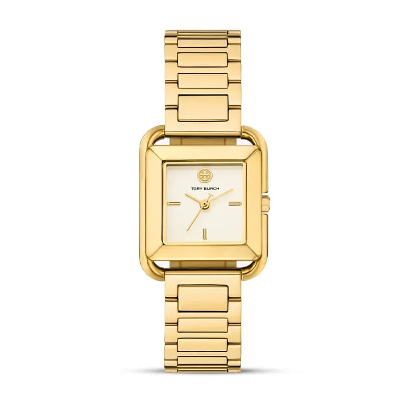 Tory Burch Kira Ivory Dial Gold-Tone Ladies Watch | TBW6020