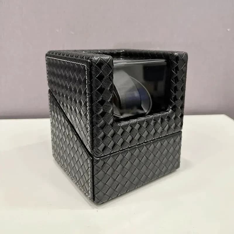 Luxury Automatic 1 Slot Watch Winder with Leather Finish